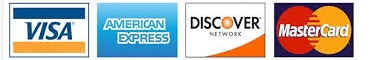 Credit card logos displayed in row